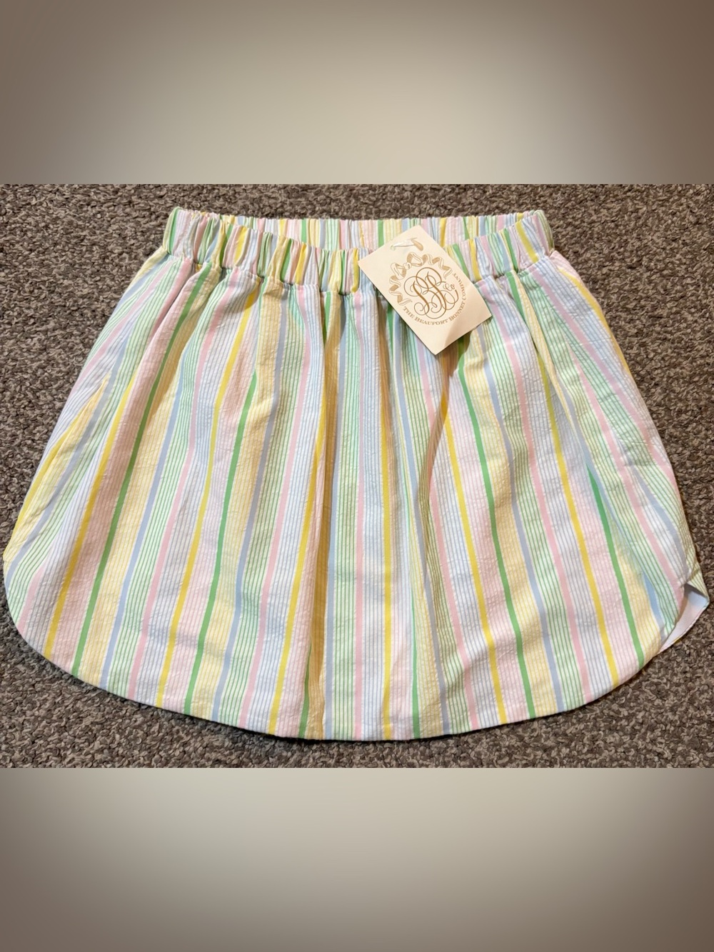 TBBC Girls' Pastel Striped Cotton Skirt - Multi